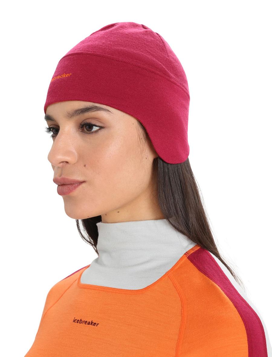 Czapki Icebreaker Unisex Merino Quantum Beanie Męskie Różowe | PL 1861SGLO